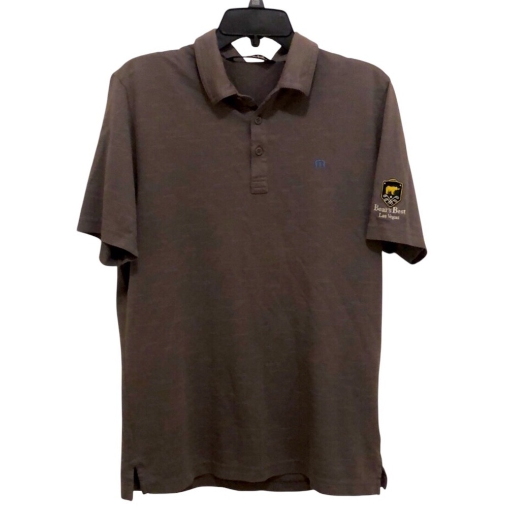 Travis Mathew Golf Polo Shirt Wave Print Size Medium